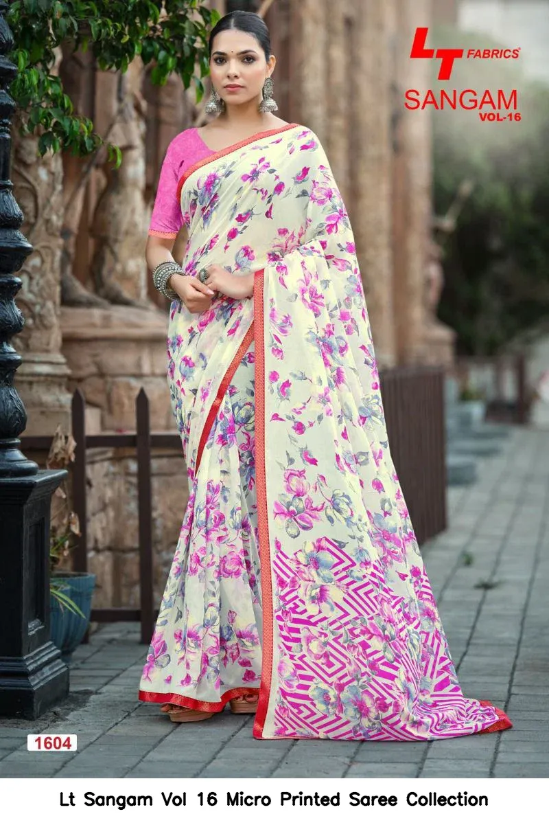 Lt Sangam Vol 16 Micro Printed Saree Collection - Image 10