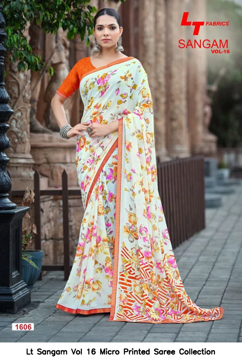 Lt Sangam Vol 16 Micro Printed Saree Collection - Image 6