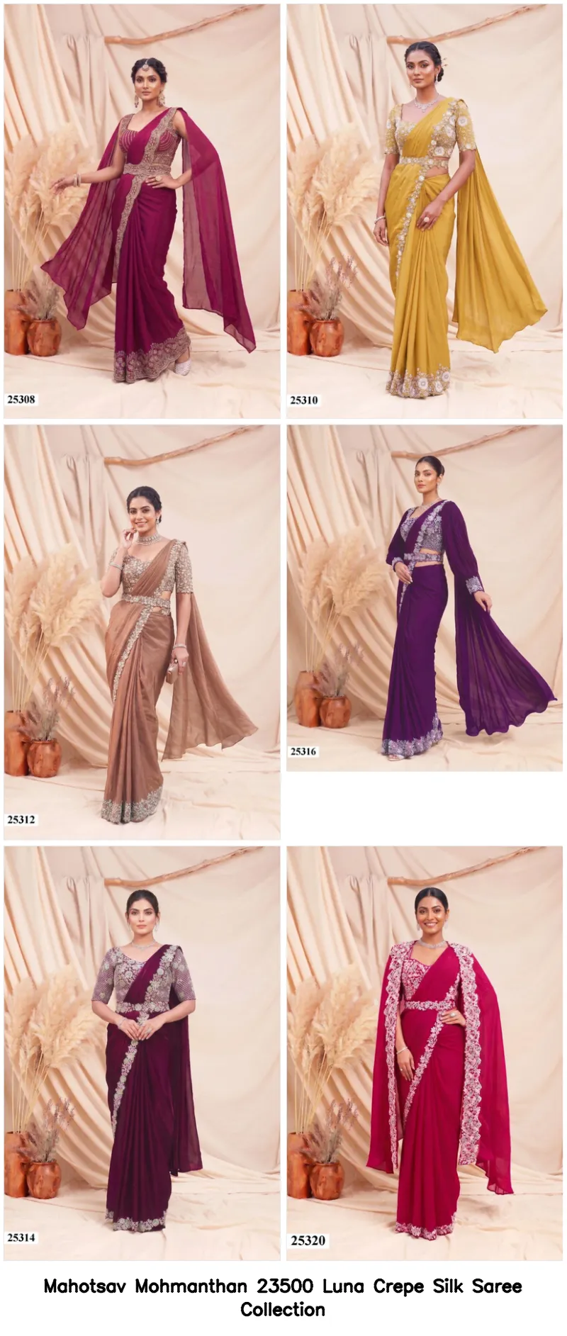 Mahotsav Mohmanthan 23500 Luna Crepe Silk Saree Collection - Image 6