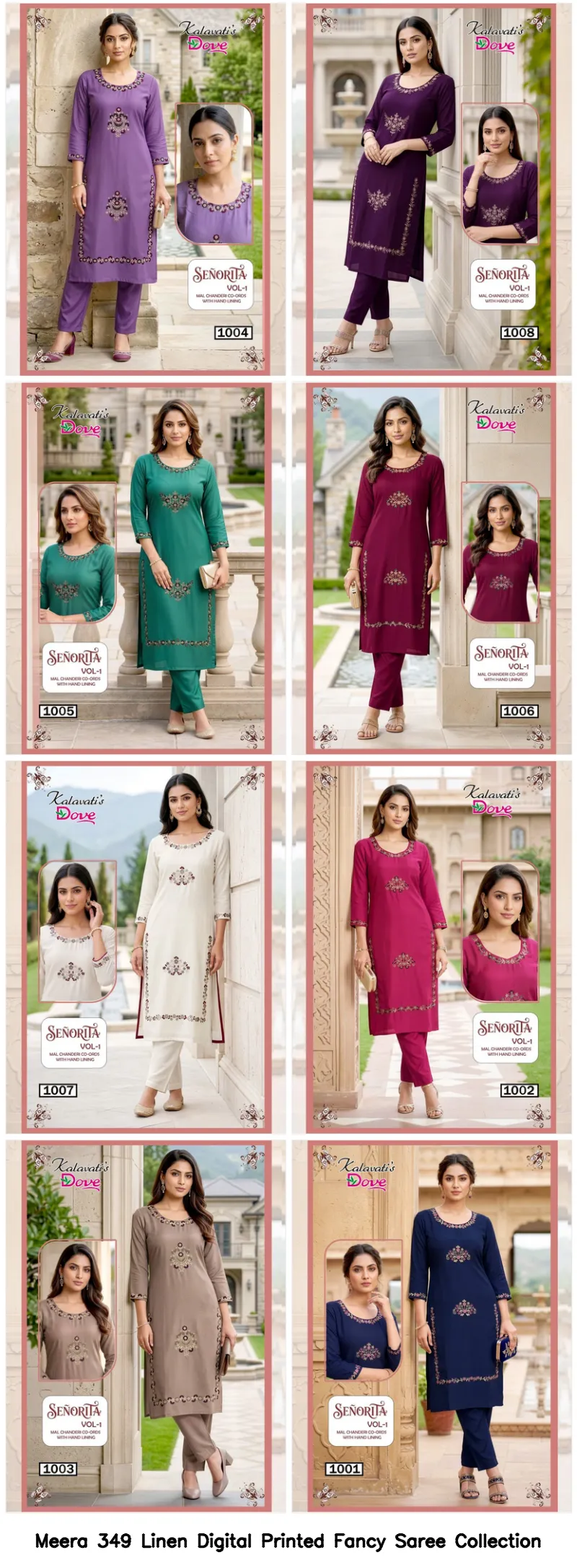 Meera 349 Linen Digital Printed Fancy Saree Collection - Image 3