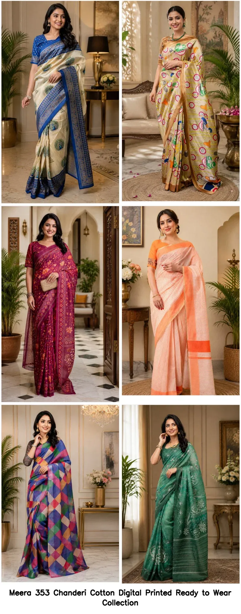 Meera 353 Chanderi Cotton Digital Printed Ready to Wear Collection - Image 3