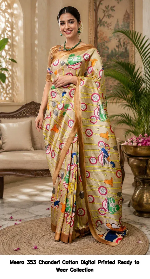 Meera 353 Chanderi Cotton Digital Printed Ready to Wear Collection - Image 4