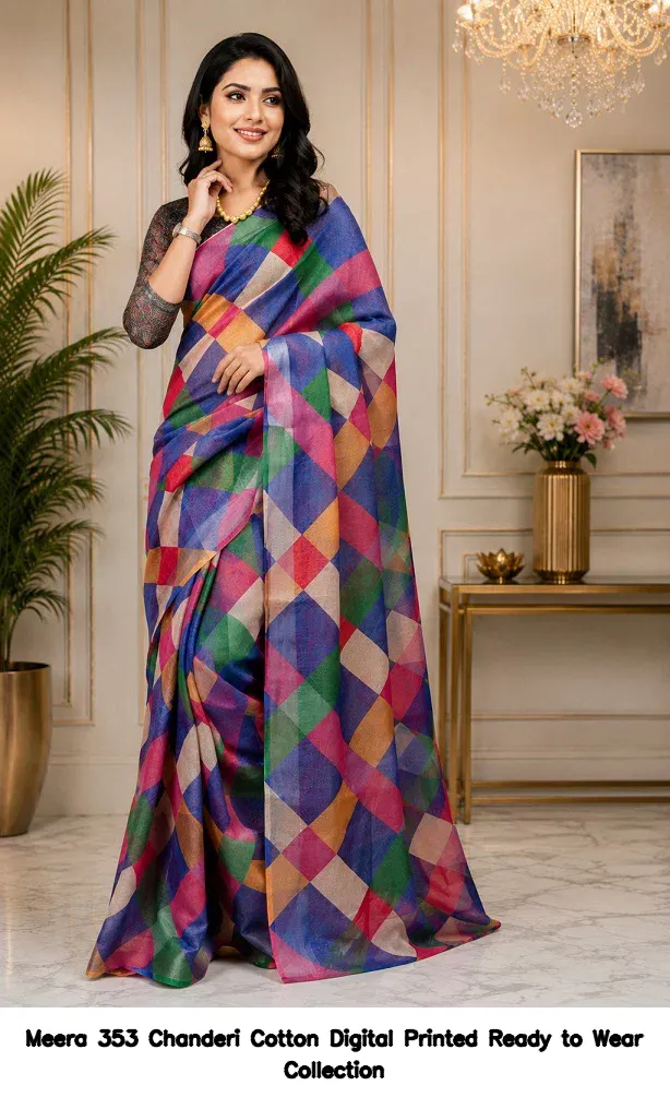 Meera 353 Chanderi Cotton Digital Printed Ready to Wear Collection - Image 5