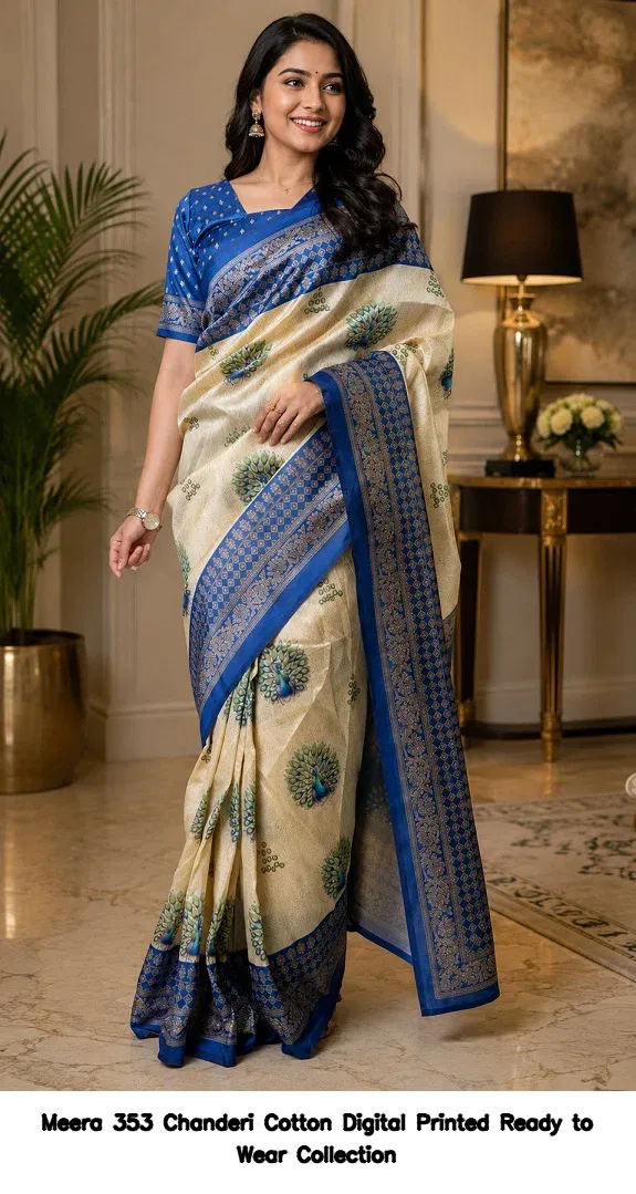 Meera 353 Chanderi Cotton Digital Printed Ready to Wear Collection - Image 7