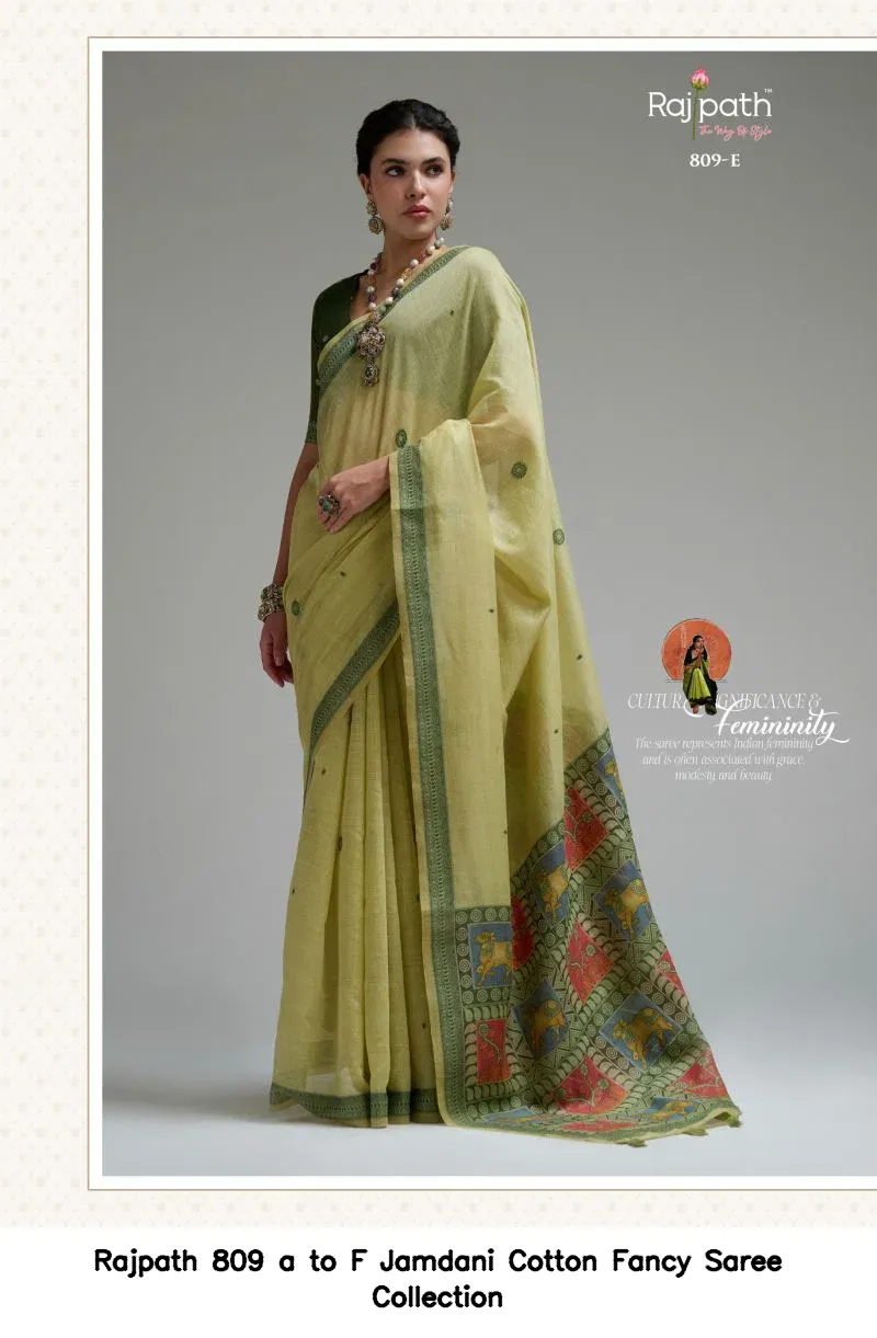 Rajpath 809 a to F Jamdani Cotton Fancy Saree Collection - Image 2