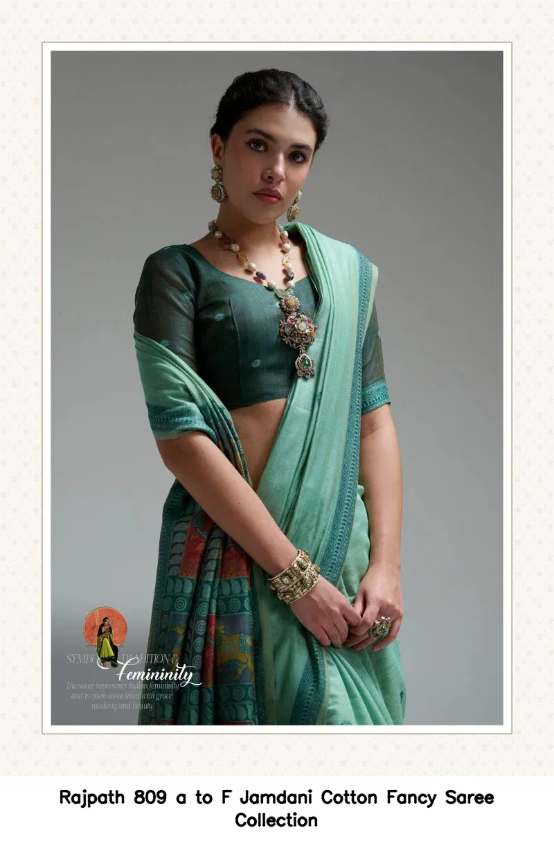 Rajpath 809 a to F Jamdani Cotton Fancy Saree Collection - Image 4