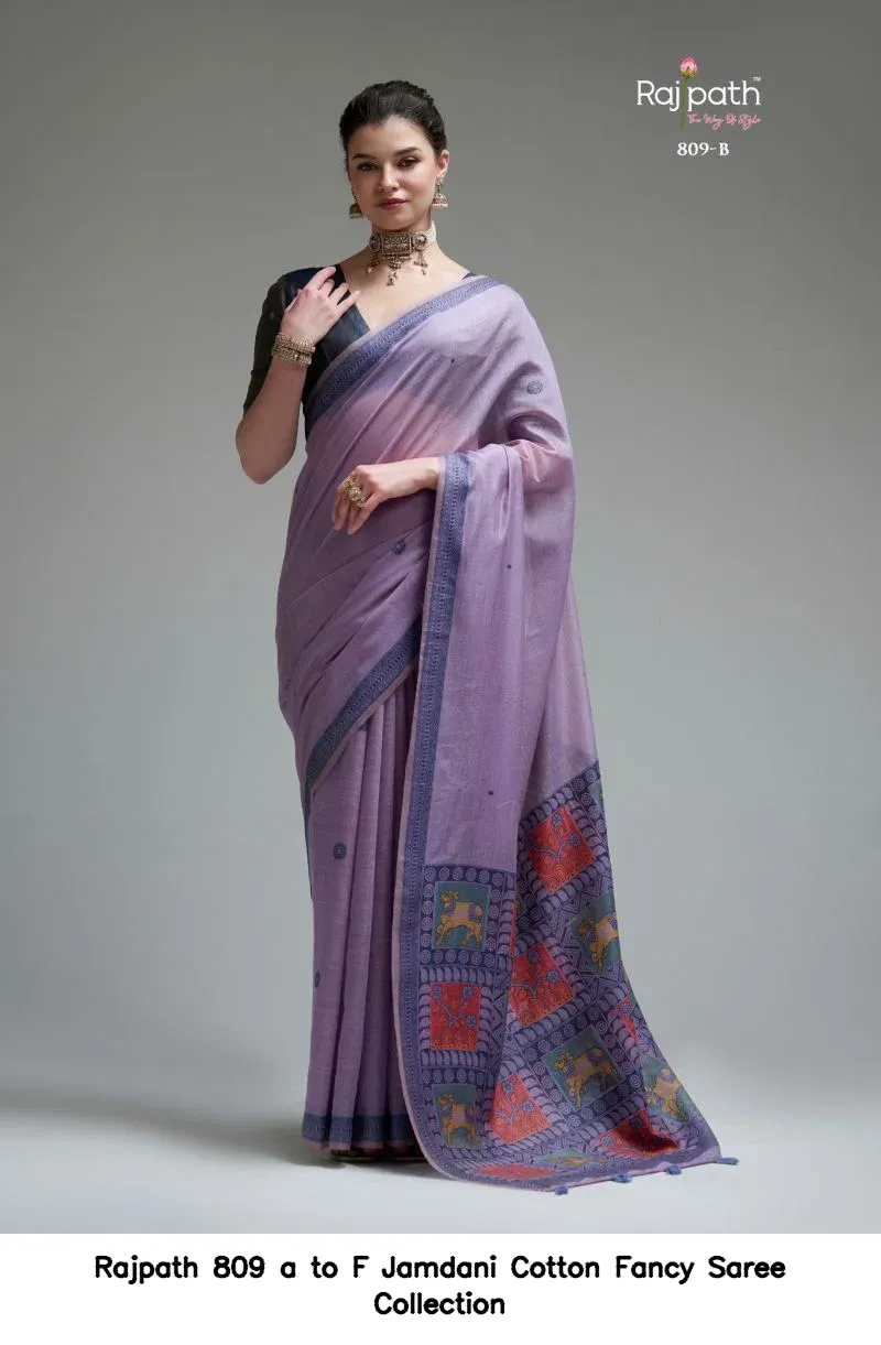 Rajpath 809 a to F Jamdani Cotton Fancy Saree Collection - Image 6