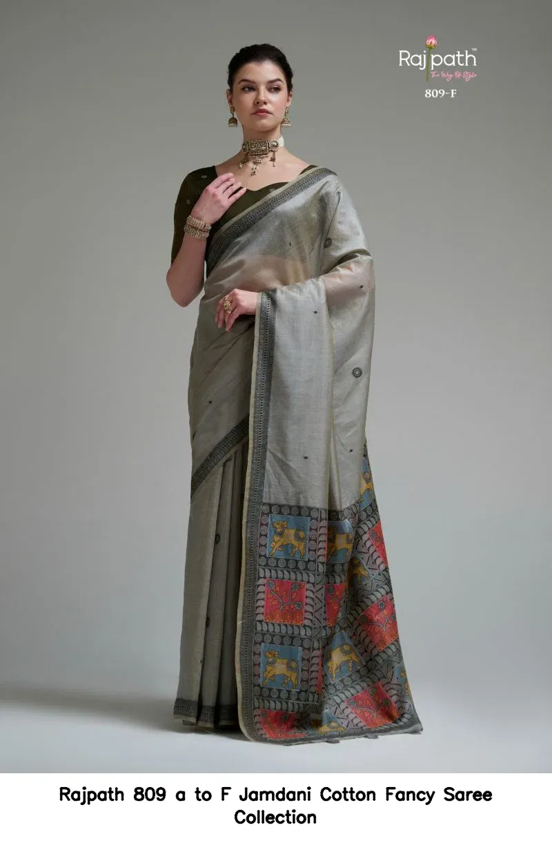 Rajpath 809 a to F Jamdani Cotton Fancy Saree Collection - Image 8
