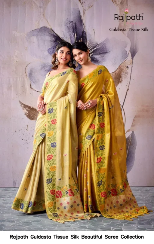 Rajpath Guldasta Tissue Silk Beautiful Saree Collection