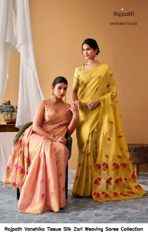 Rajpath Vanshika Tissue Silk Zari Weaving Saree Collection