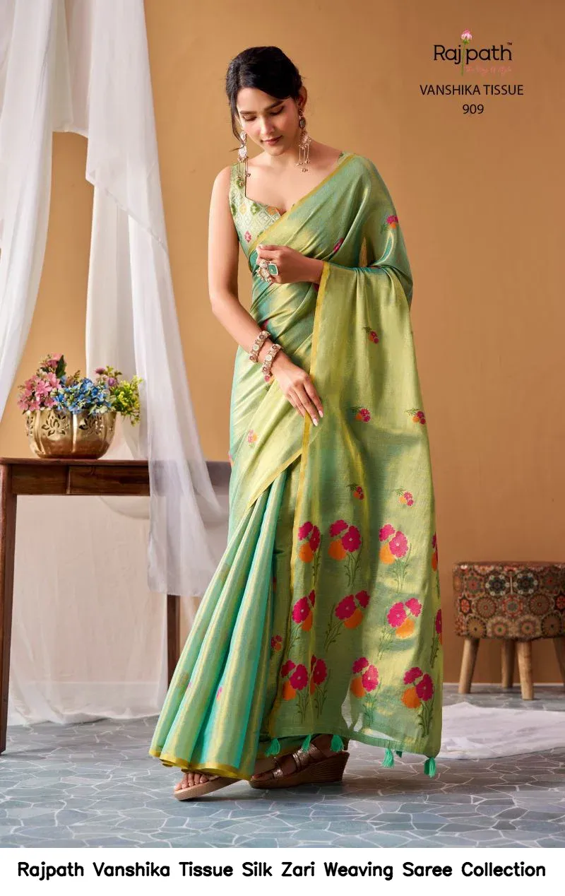 Rajpath Vanshika Tissue Silk Zari Weaving Saree Collection - Image 6