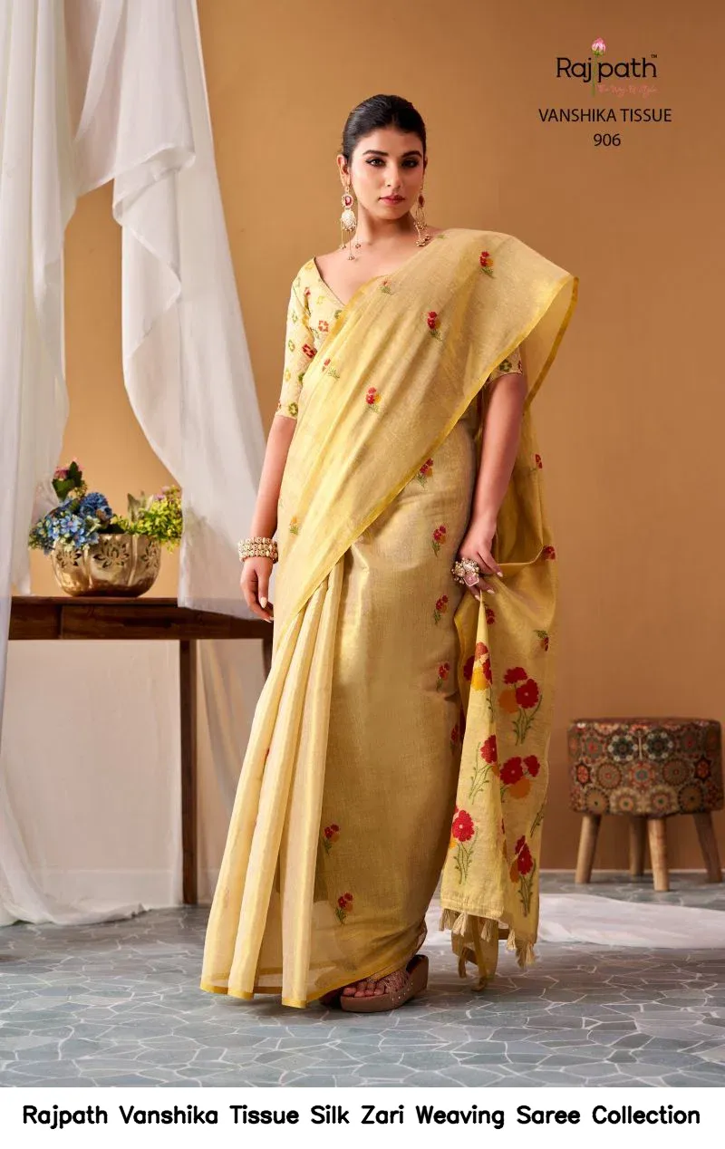 Rajpath Vanshika Tissue Silk Zari Weaving Saree Collection - Image 7