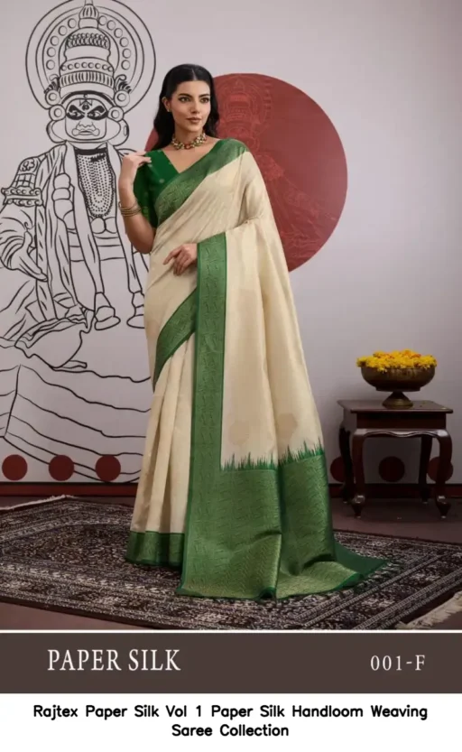 Rajtex Paper Silk Vol 1 Paper Silk Handloom Weaving Saree Collection