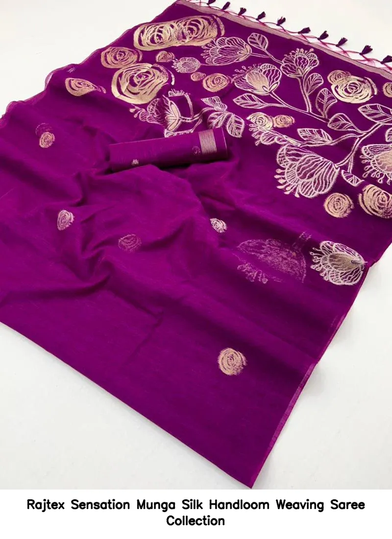 Rajtex Sensation Munga Silk Handloom Weaving Saree Collection - Image 11