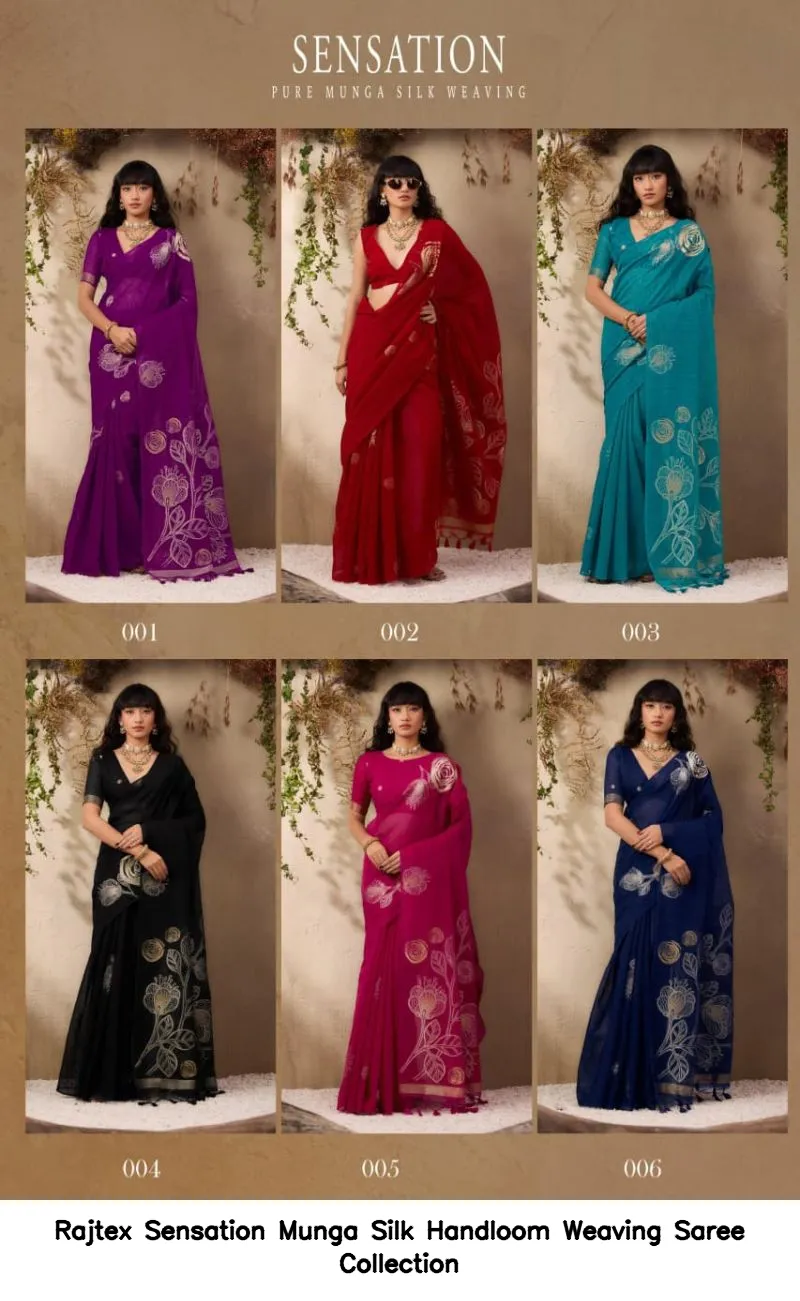 Rajtex Sensation Munga Silk Handloom Weaving Saree Collection - Image 4
