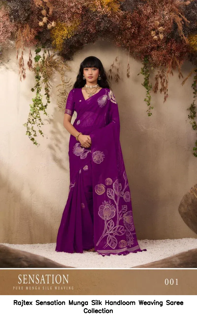 Rajtex Sensation Munga Silk Handloom Weaving Saree Collection - Image 5