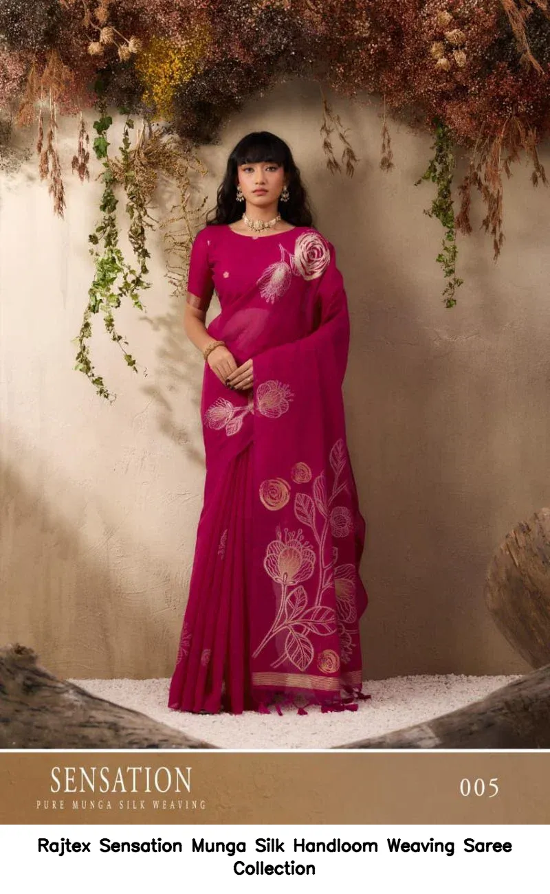 Rajtex Sensation Munga Silk Handloom Weaving Saree Collection - Image 6