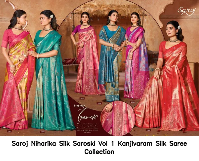Saroj Niharika Silk Saroski Vol 1 Kanjivaram Silk Saree Collection - Image 2