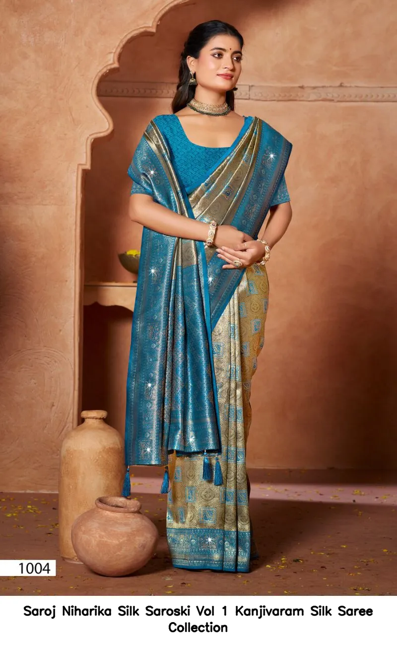 Saroj Niharika Silk Saroski Vol 1 Kanjivaram Silk Saree Collection - Image 3