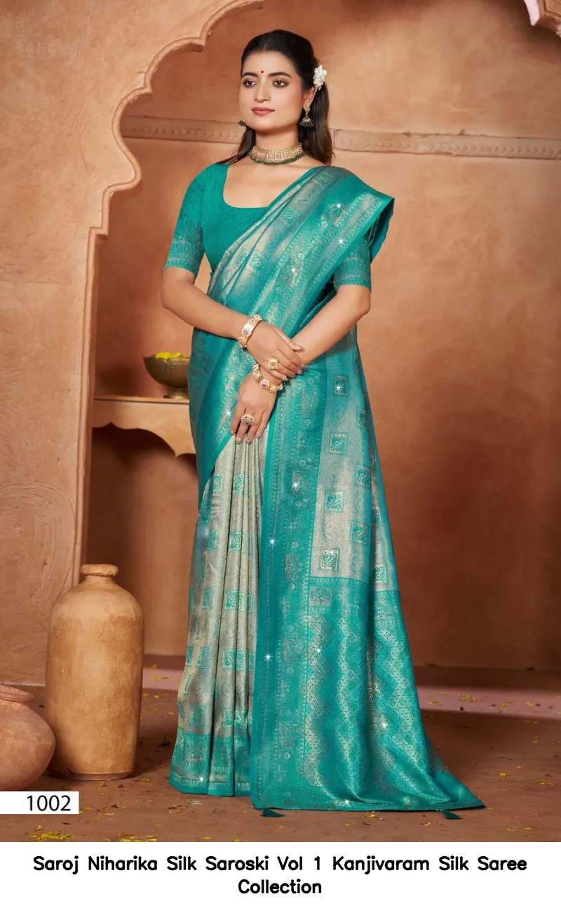 Saroj Niharika Silk Saroski Vol 1 Kanjivaram Silk Saree Collection - Image 4