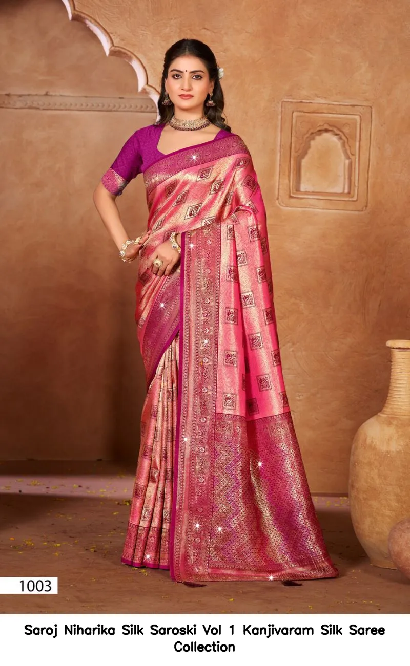 Saroj Niharika Silk Saroski Vol 1 Kanjivaram Silk Saree Collection - Image 6