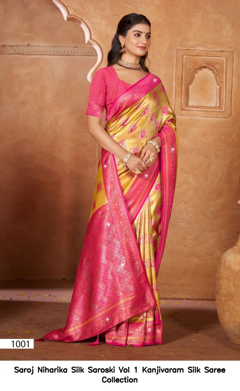 Saroj Niharika Silk Saroski Vol 1 Kanjivaram Silk Saree Collection - Image 7