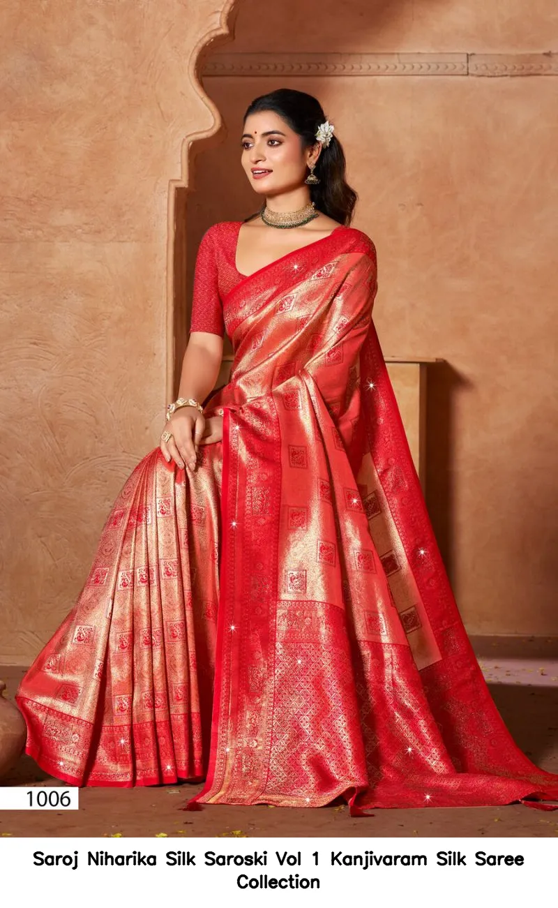 Saroj Niharika Silk Saroski Vol 1 Kanjivaram Silk Saree Collection - Image 8