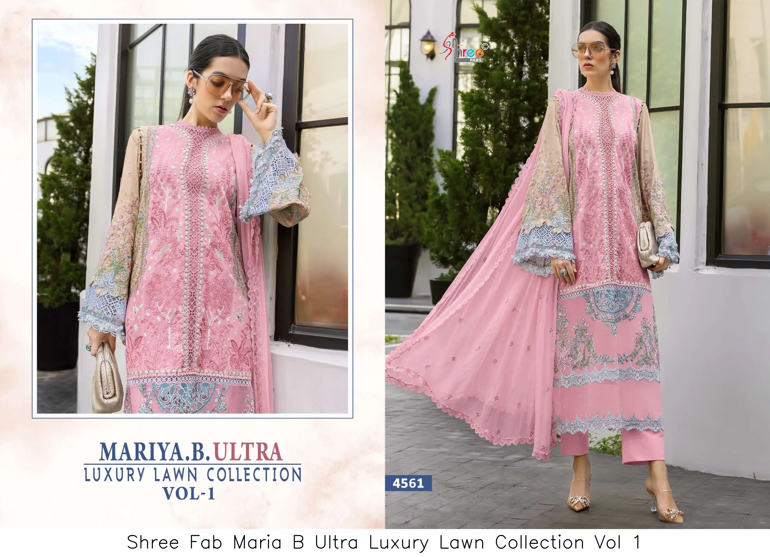 Shree Fab Maria B Ultra Luxury Lawn Collection Vol 1 - Image 7