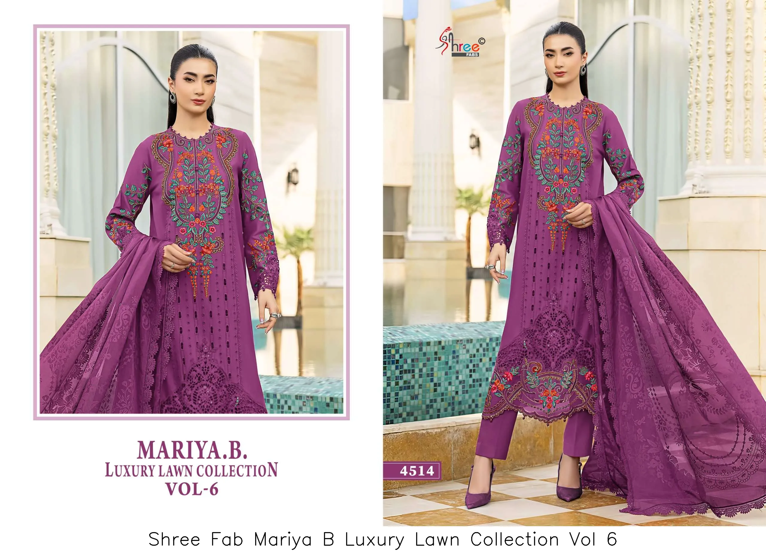 Shree Fab Mariya B Luxury Lawn Collection Vol 6 - Image 3
