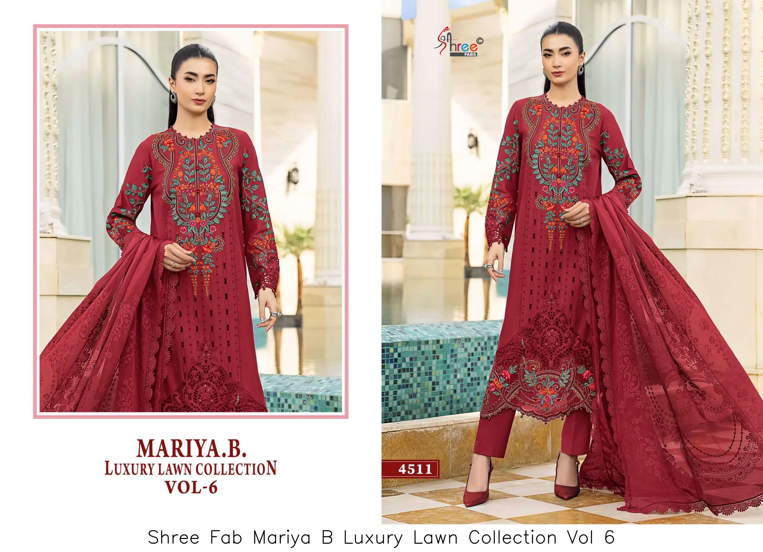 Shree Fab Mariya B Luxury Lawn Collection Vol 6 - Image 7