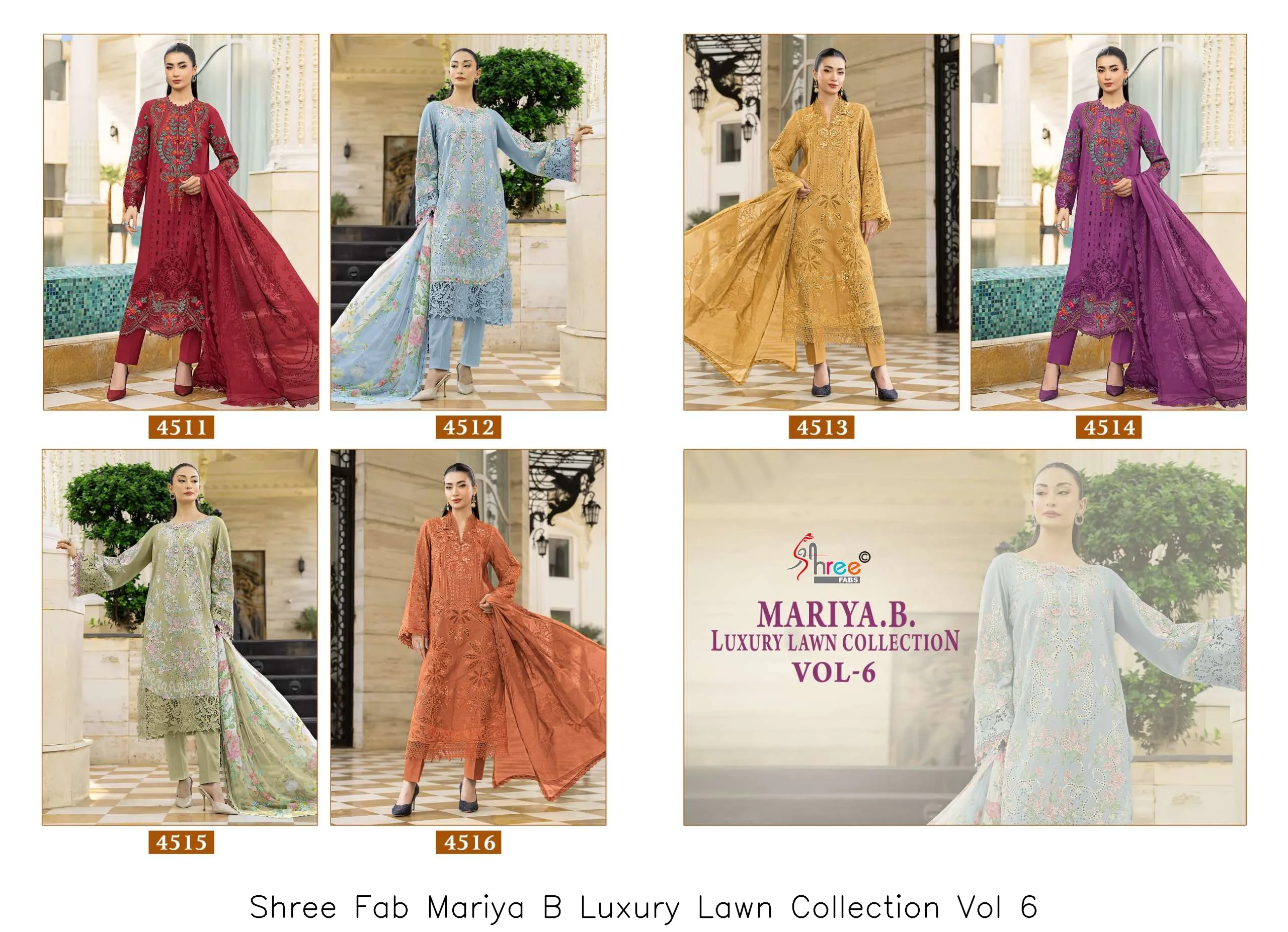 Shree Fab Mariya B Luxury Lawn Collection Vol 6 - Image 8