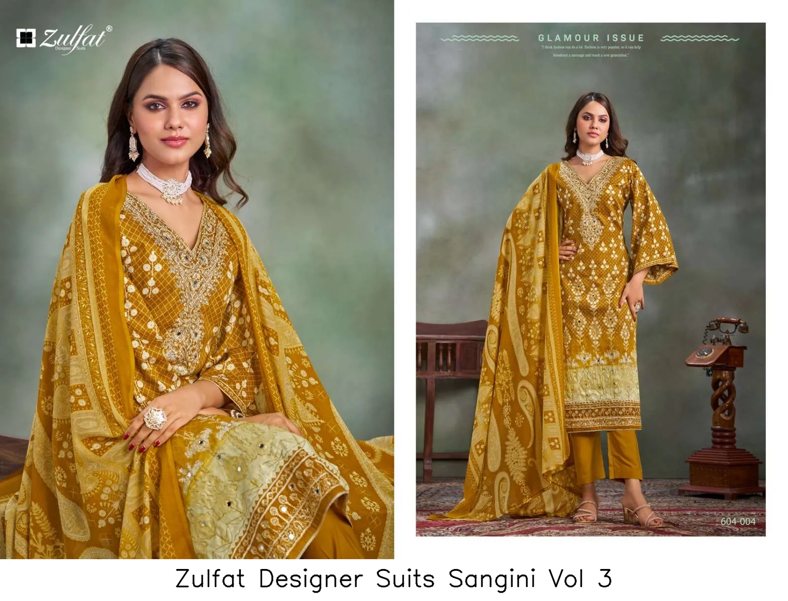 Zulfat Designer Suits Sangini Vol 3 - Image 2