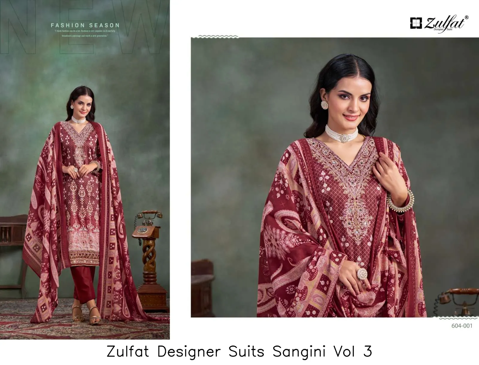 Zulfat Designer Suits Sangini Vol 3 - Image 4