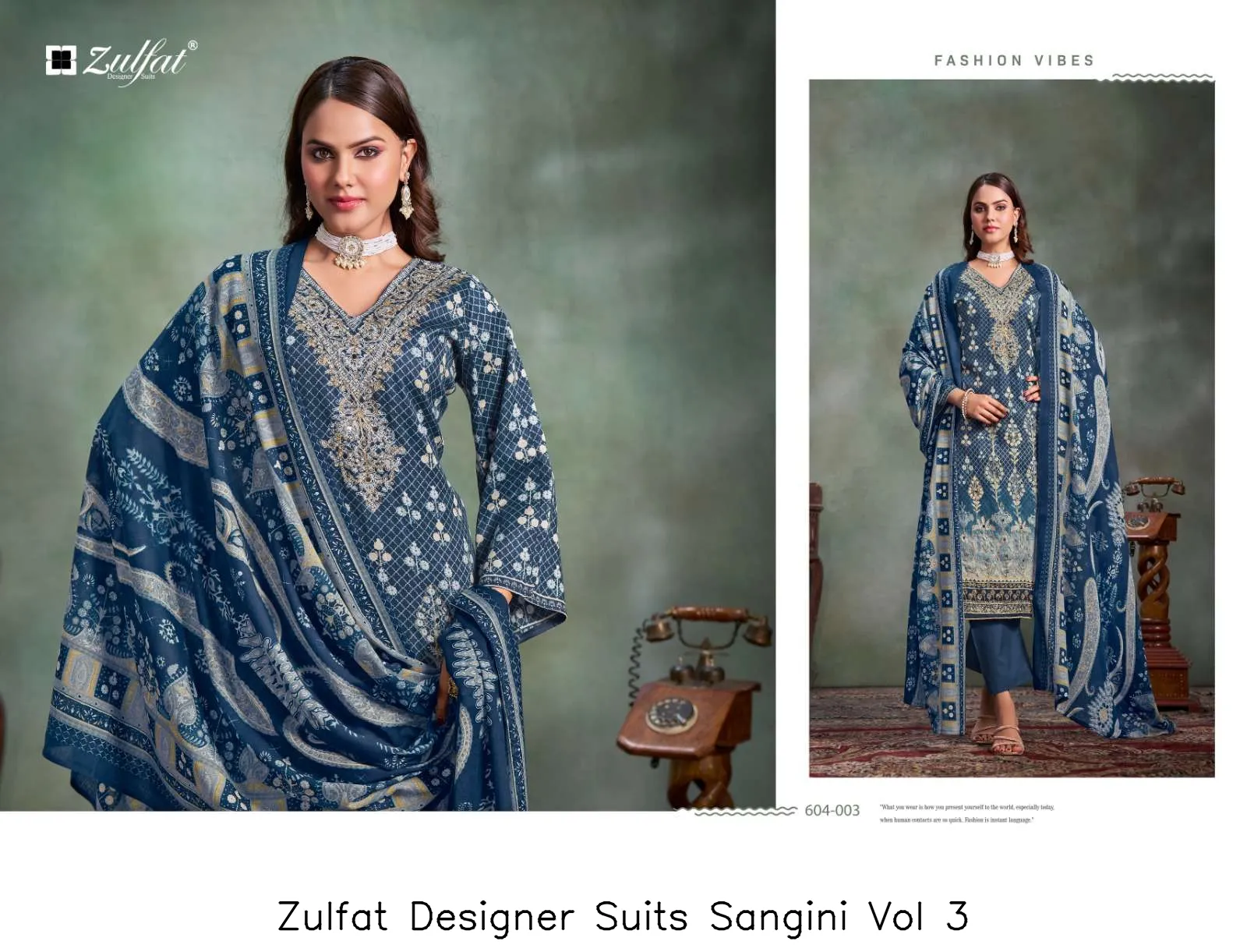 Zulfat Designer Suits Sangini Vol 3 - Image 5