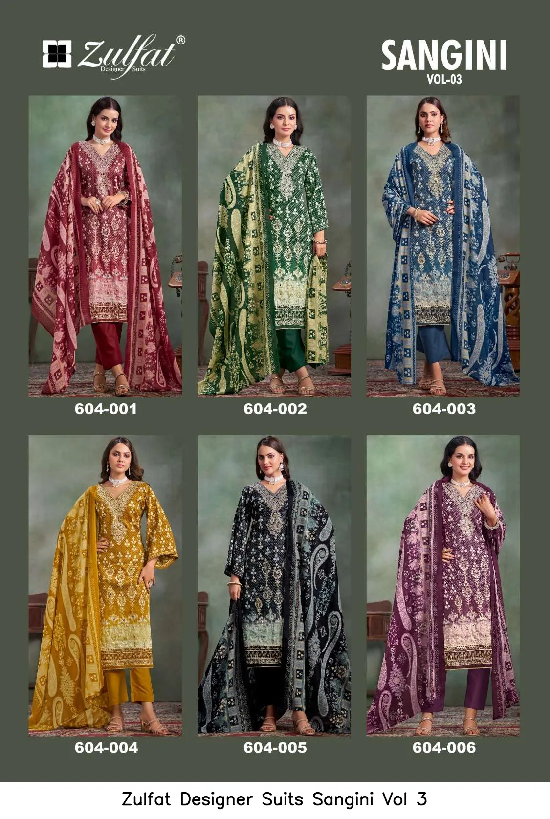 Zulfat Designer Suits Sangini Vol 3 - Image 8