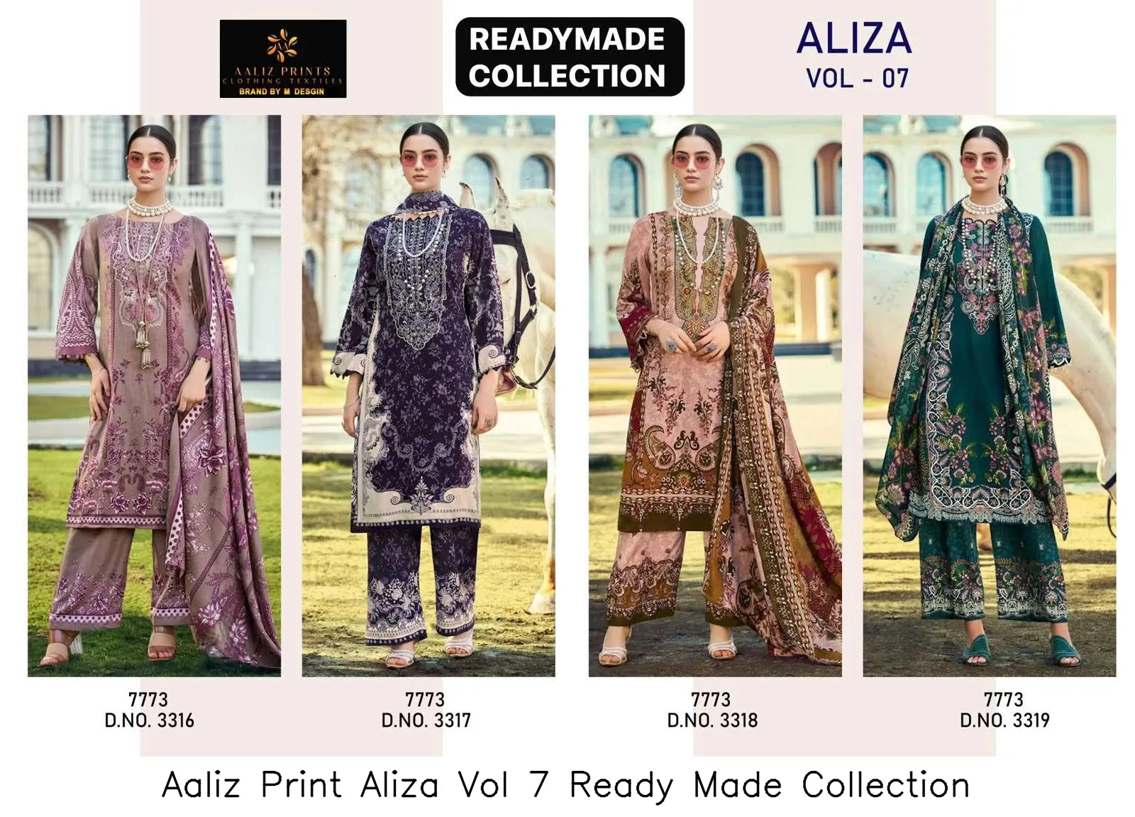 Aaliz Print Aliza Vol 7 Ready Made Collection - Image 2