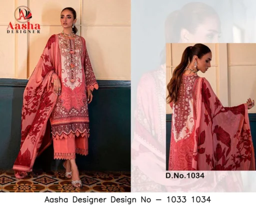 Aasha Designer Design No - 1033 1034