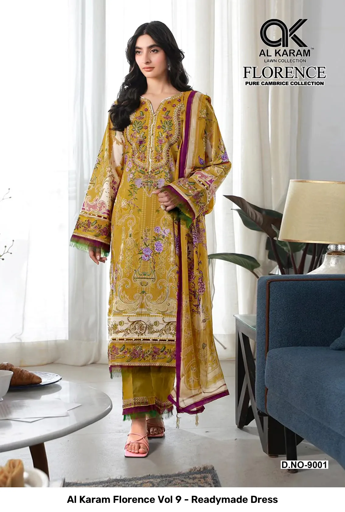 Al Karam Florence Vol 9 - Readymade Dress - Image 8