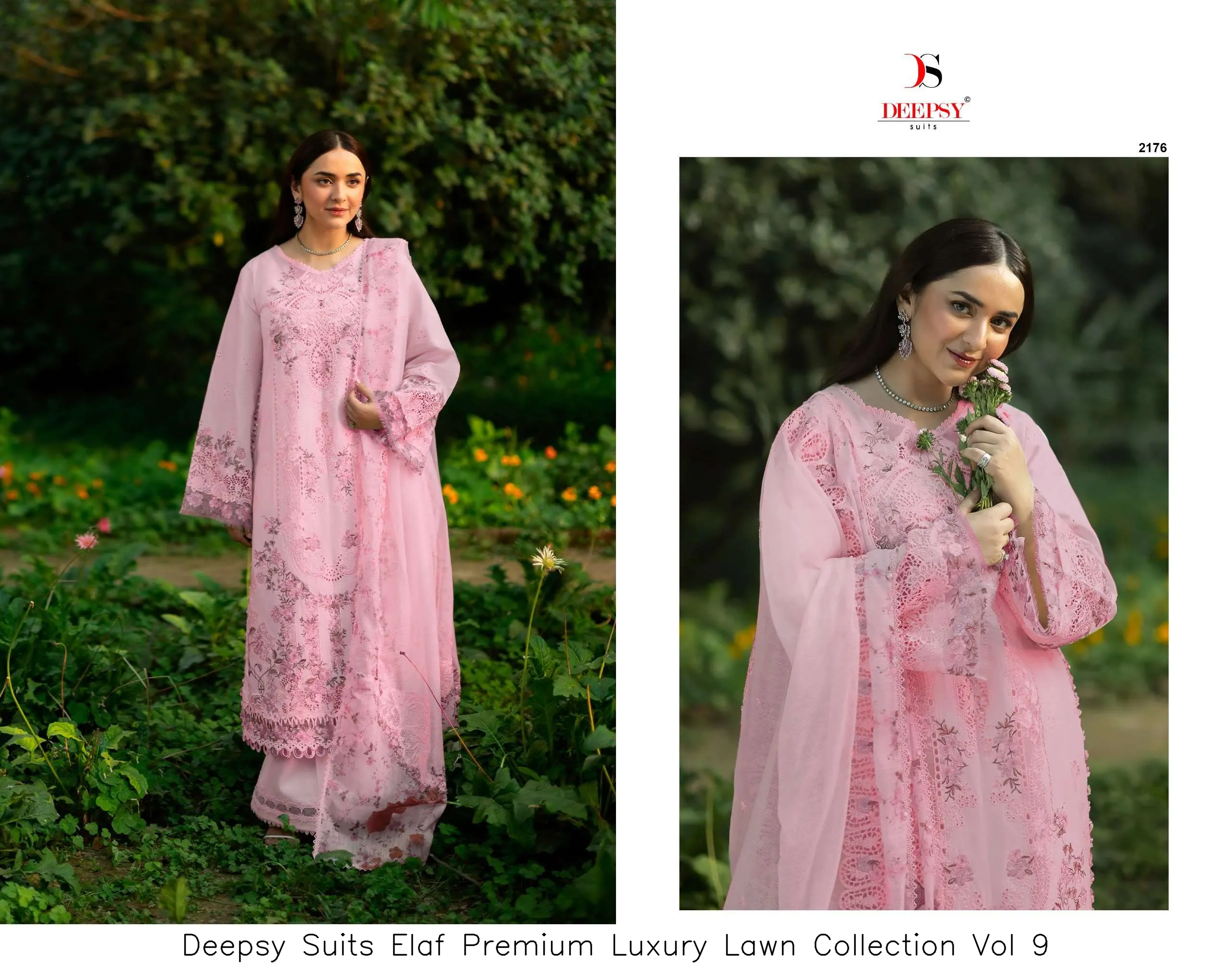 Deepsy Suits Elaf Premium Luxury Lawn Collection Vol 9 - Image 6