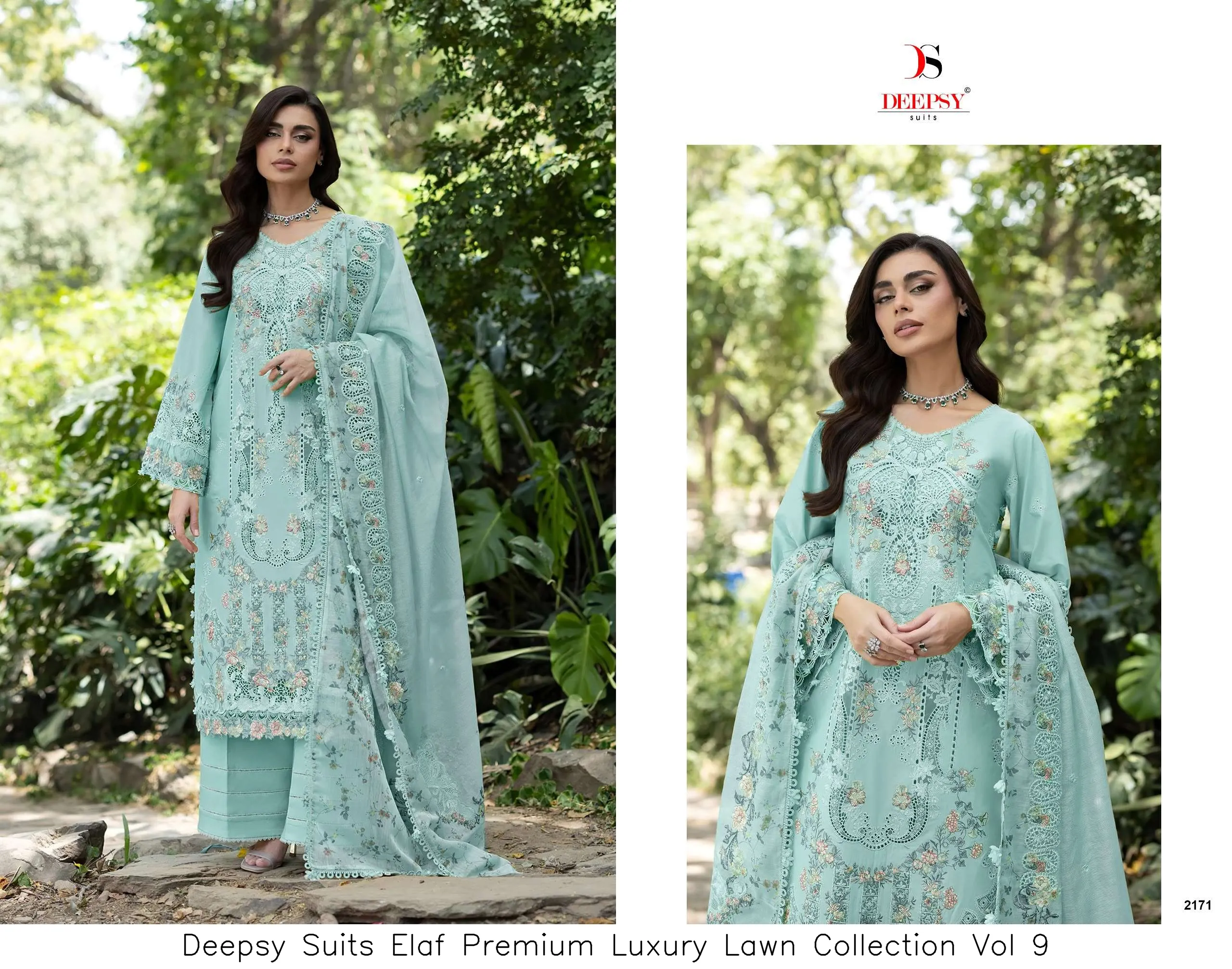 Deepsy Suits Elaf Premium Luxury Lawn Collection Vol 9 - Image 7