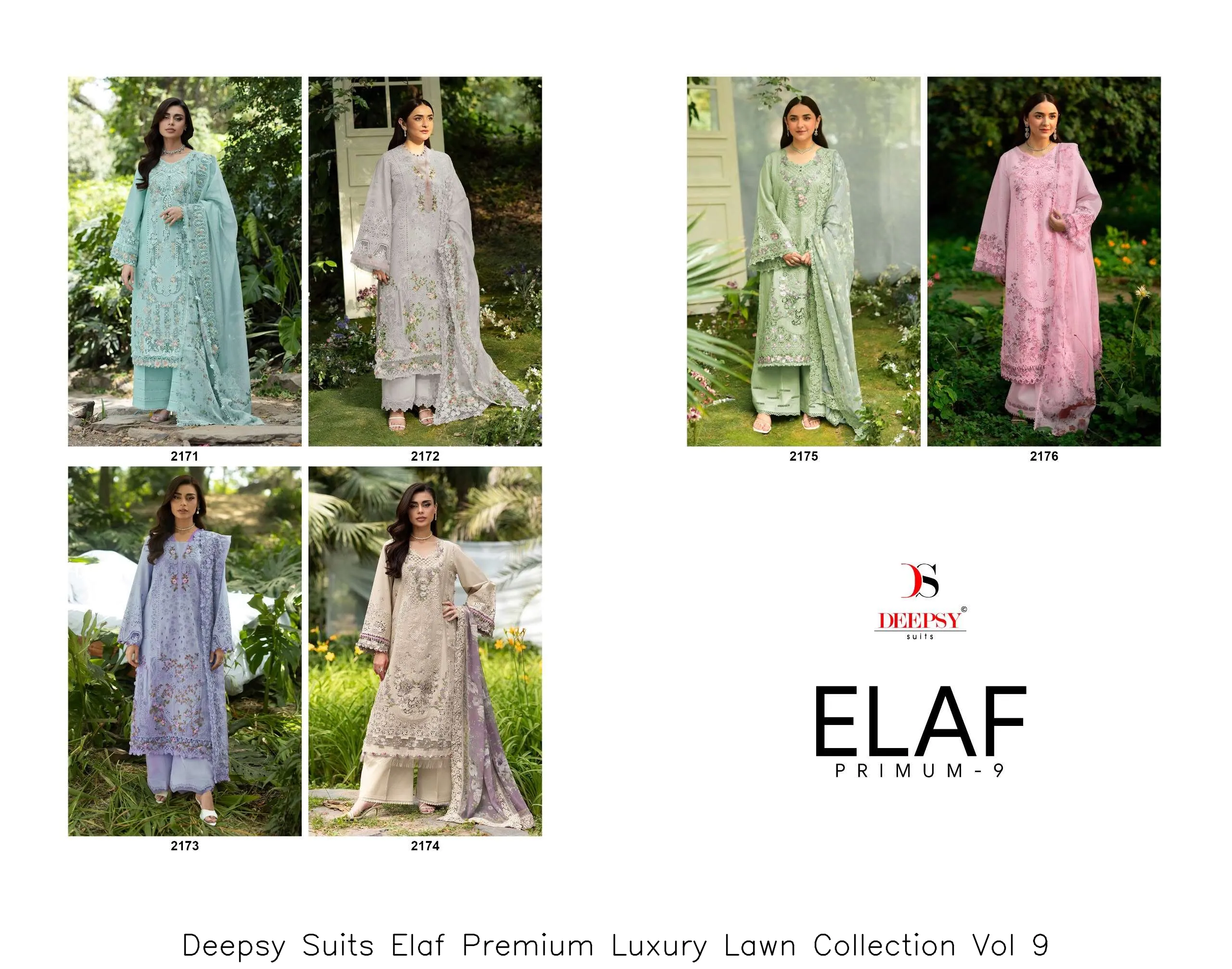 Deepsy Suits Elaf Premium Luxury Lawn Collection Vol 9 - Image 8