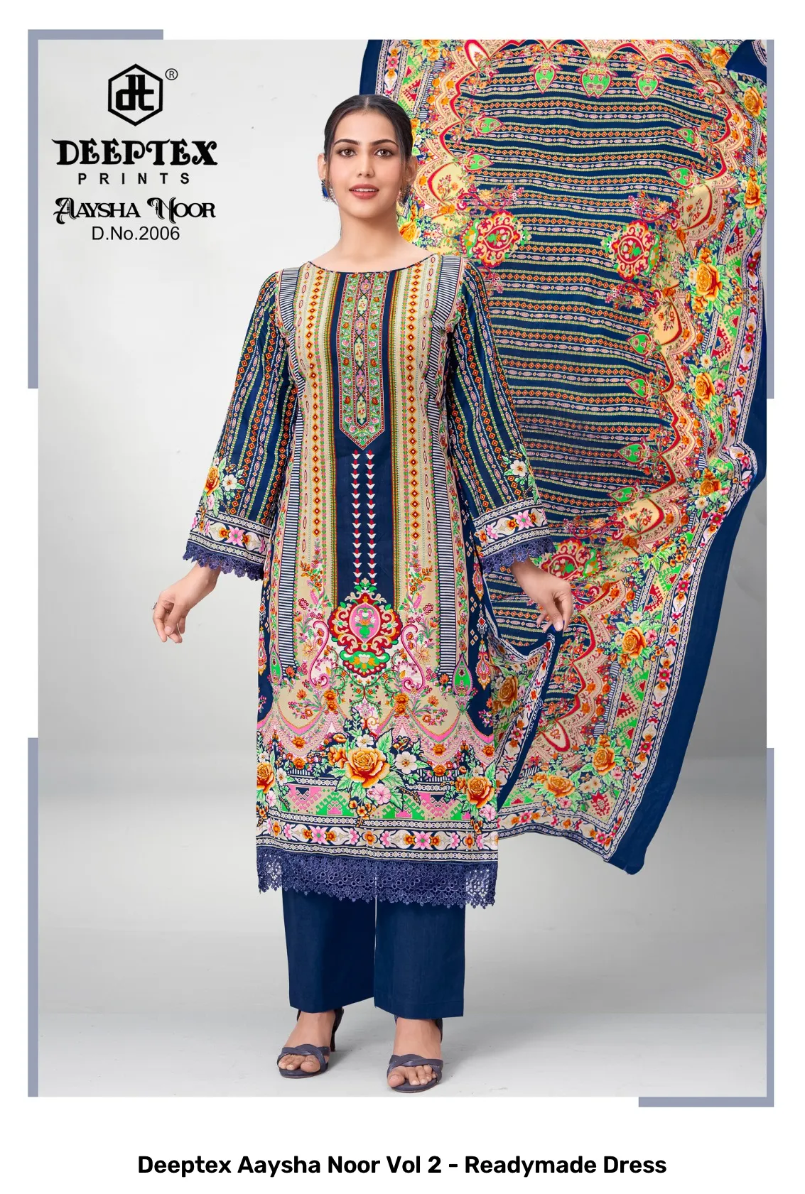 Deeptex Aaysha Noor Vol 2 - Readymade Dress - Image 10