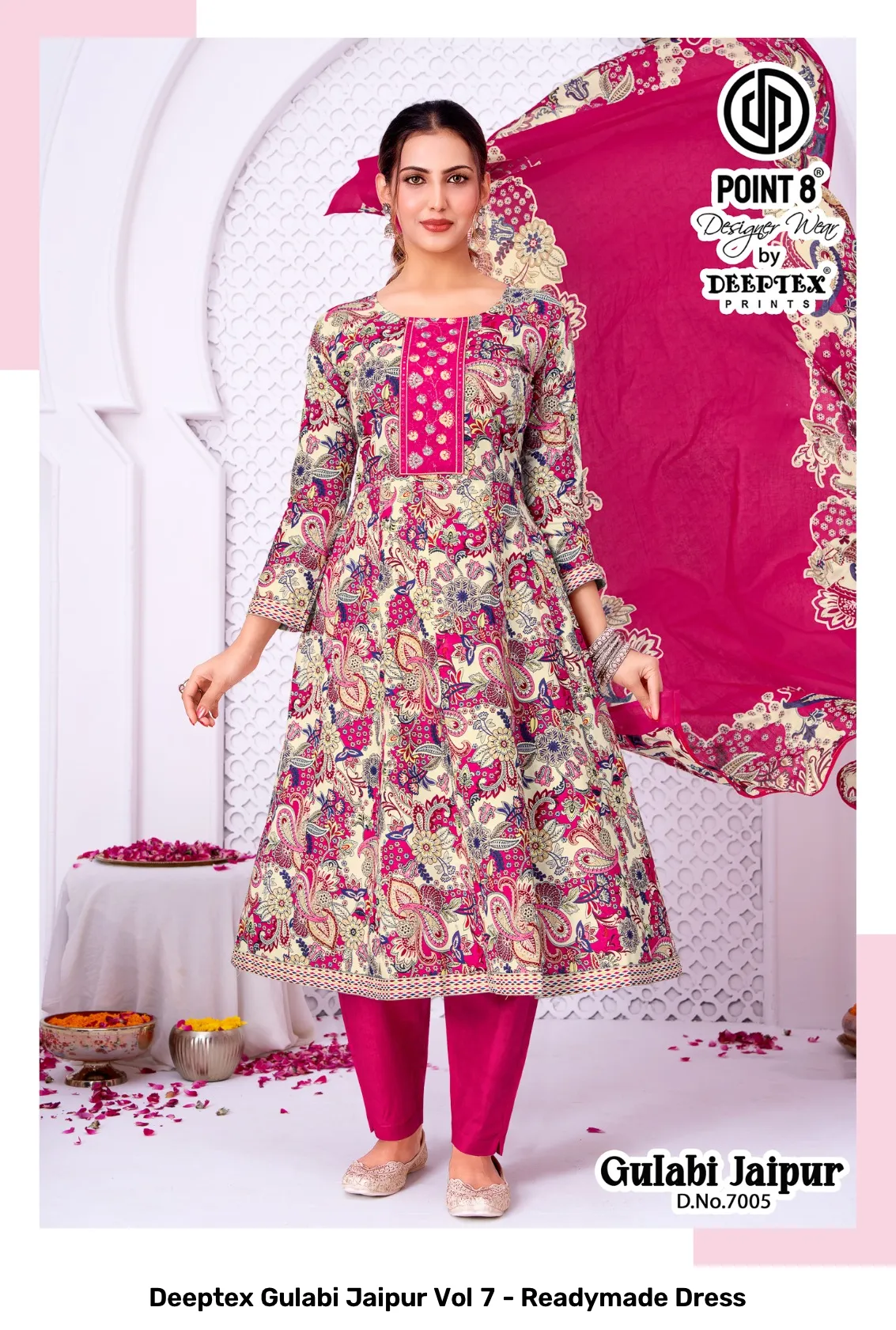 Deeptex Gulabi Jaipur Vol 7 - Readymade Dress - Image 3