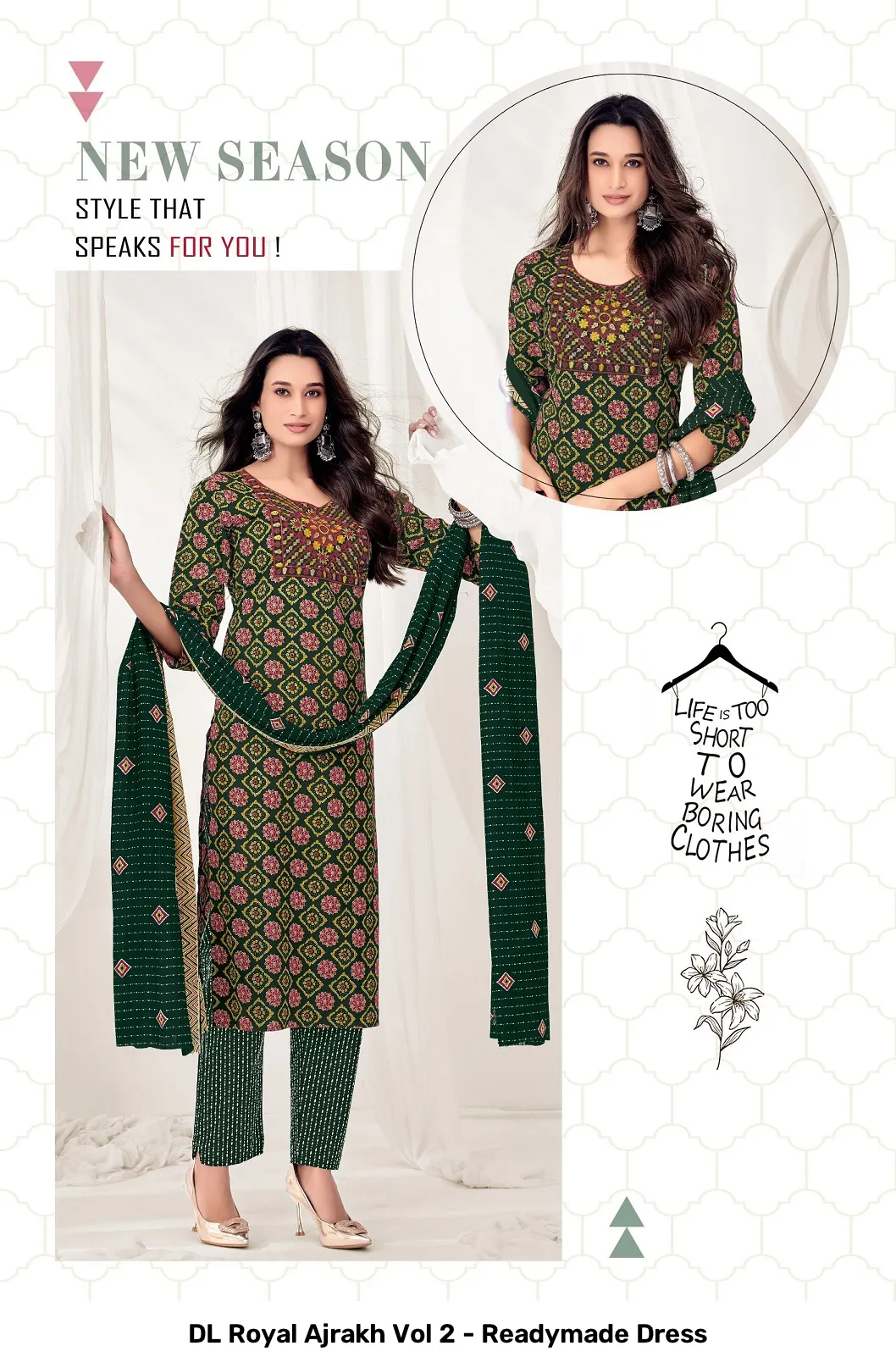 DL Royal Ajrakh Vol 2 - Readymade Dress - Image 10