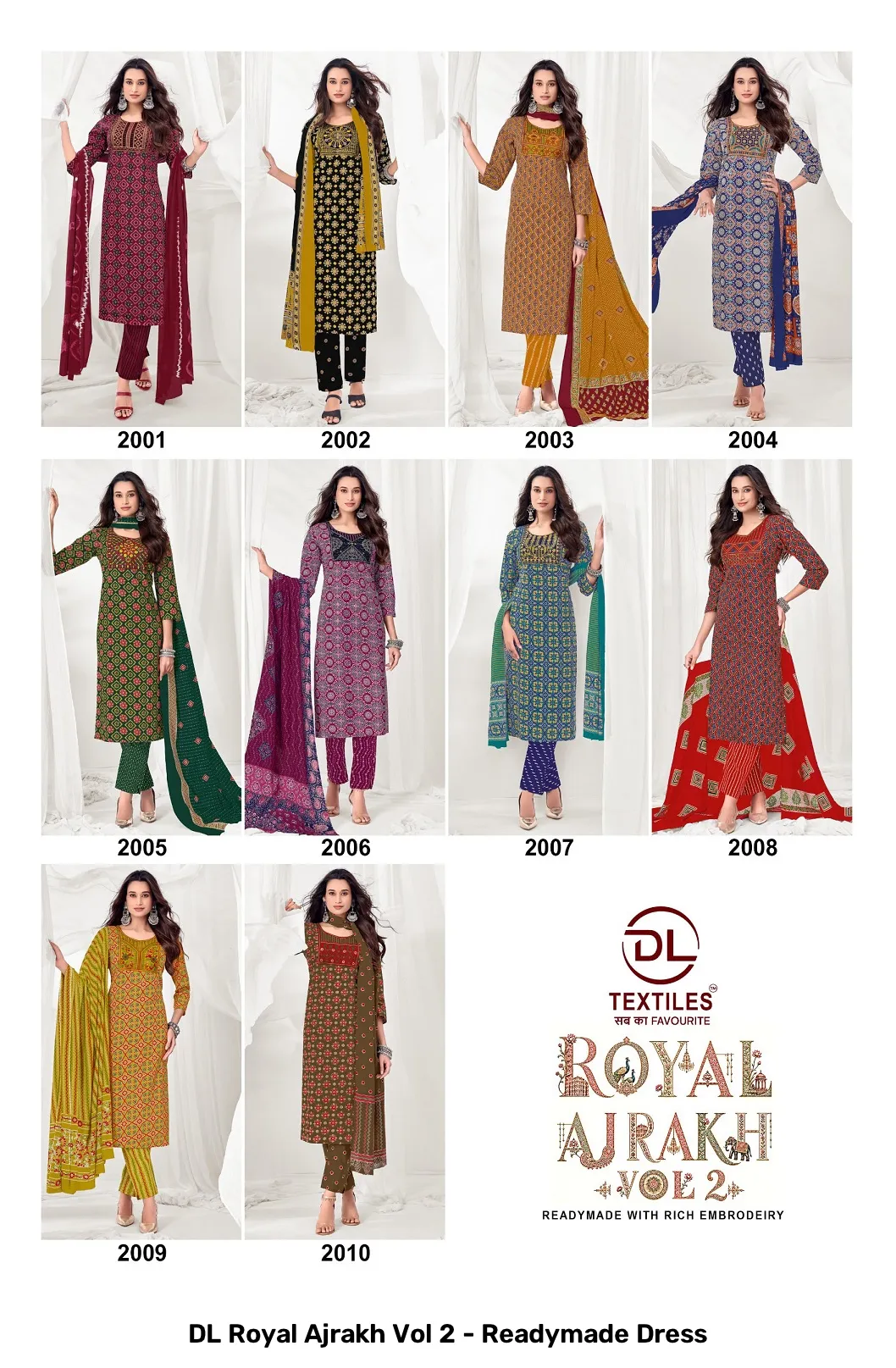 DL Royal Ajrakh Vol 2 - Readymade Dress - Image 2