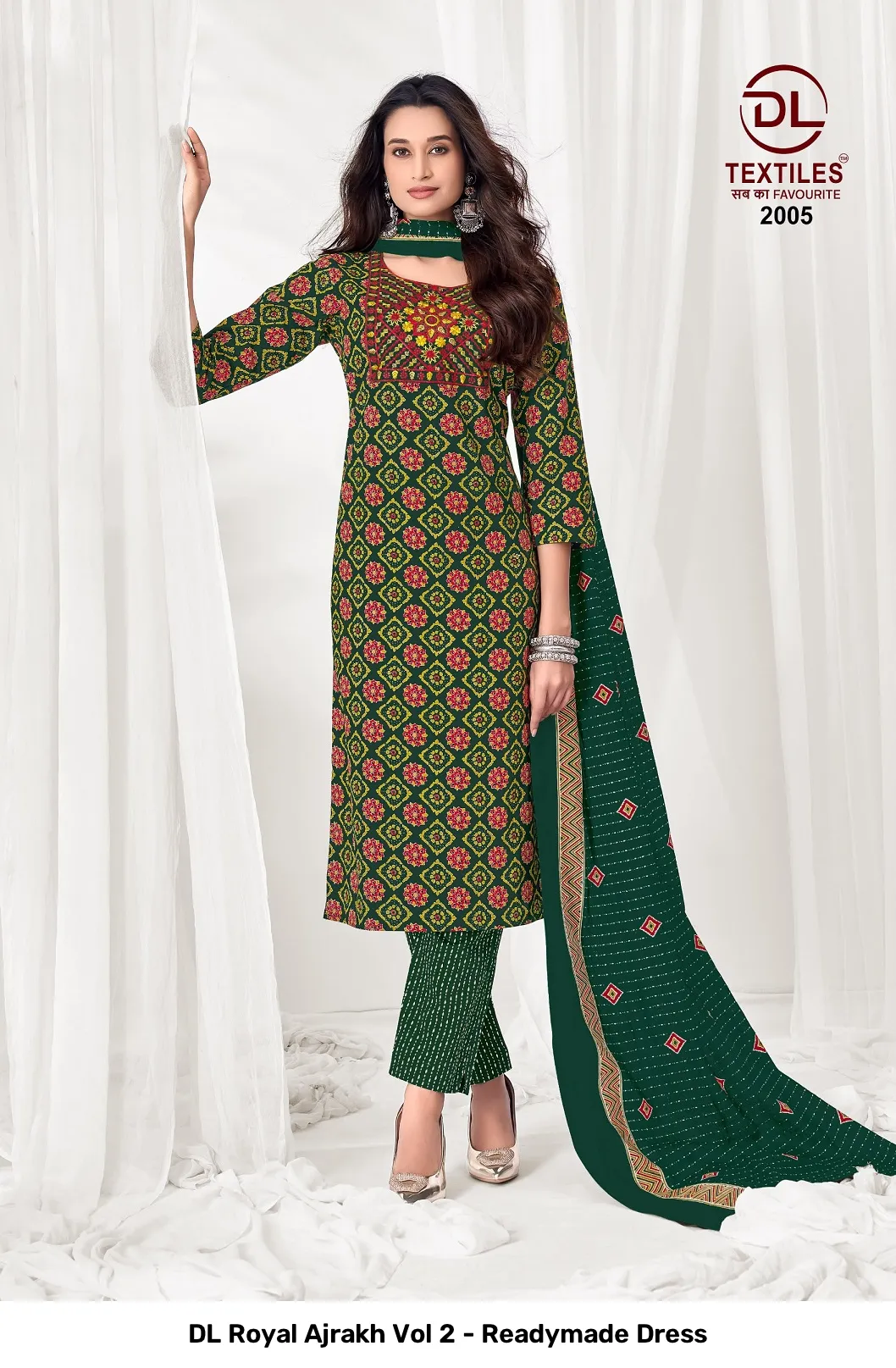 DL Royal Ajrakh Vol 2 - Readymade Dress - Image 3