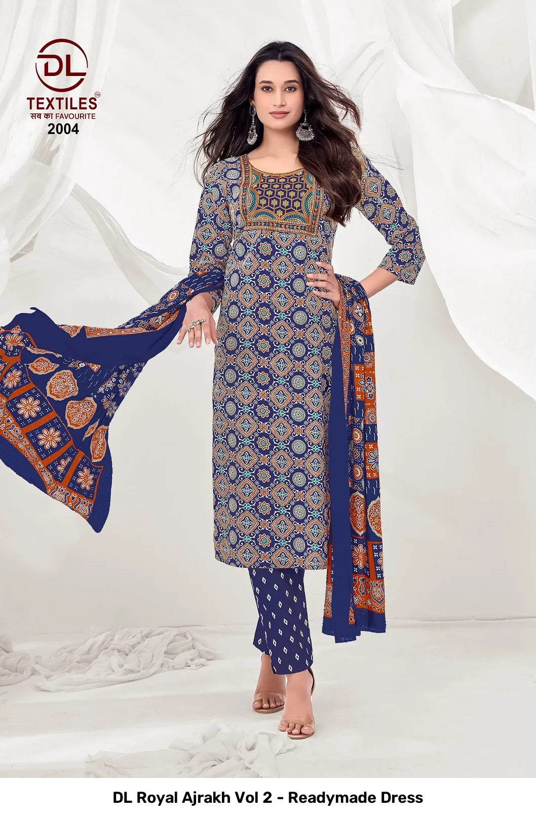 DL Royal Ajrakh Vol 2 - Readymade Dress - Image 4