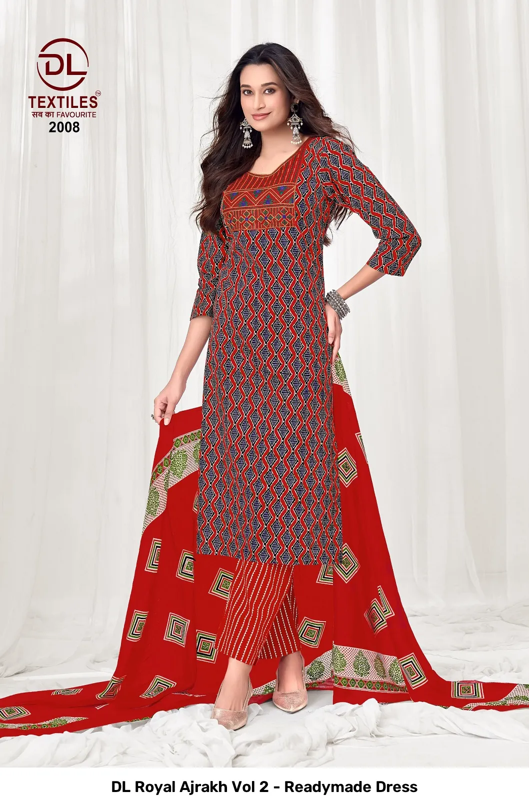 DL Royal Ajrakh Vol 2 - Readymade Dress - Image 6