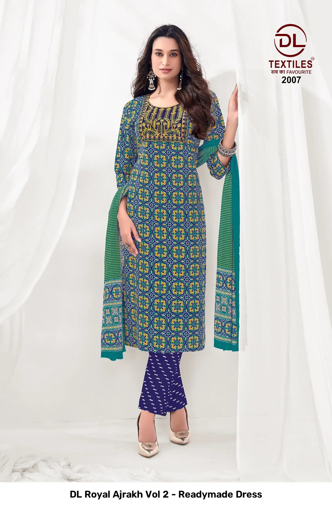 DL Royal Ajrakh Vol 2 - Readymade Dress - Image 7