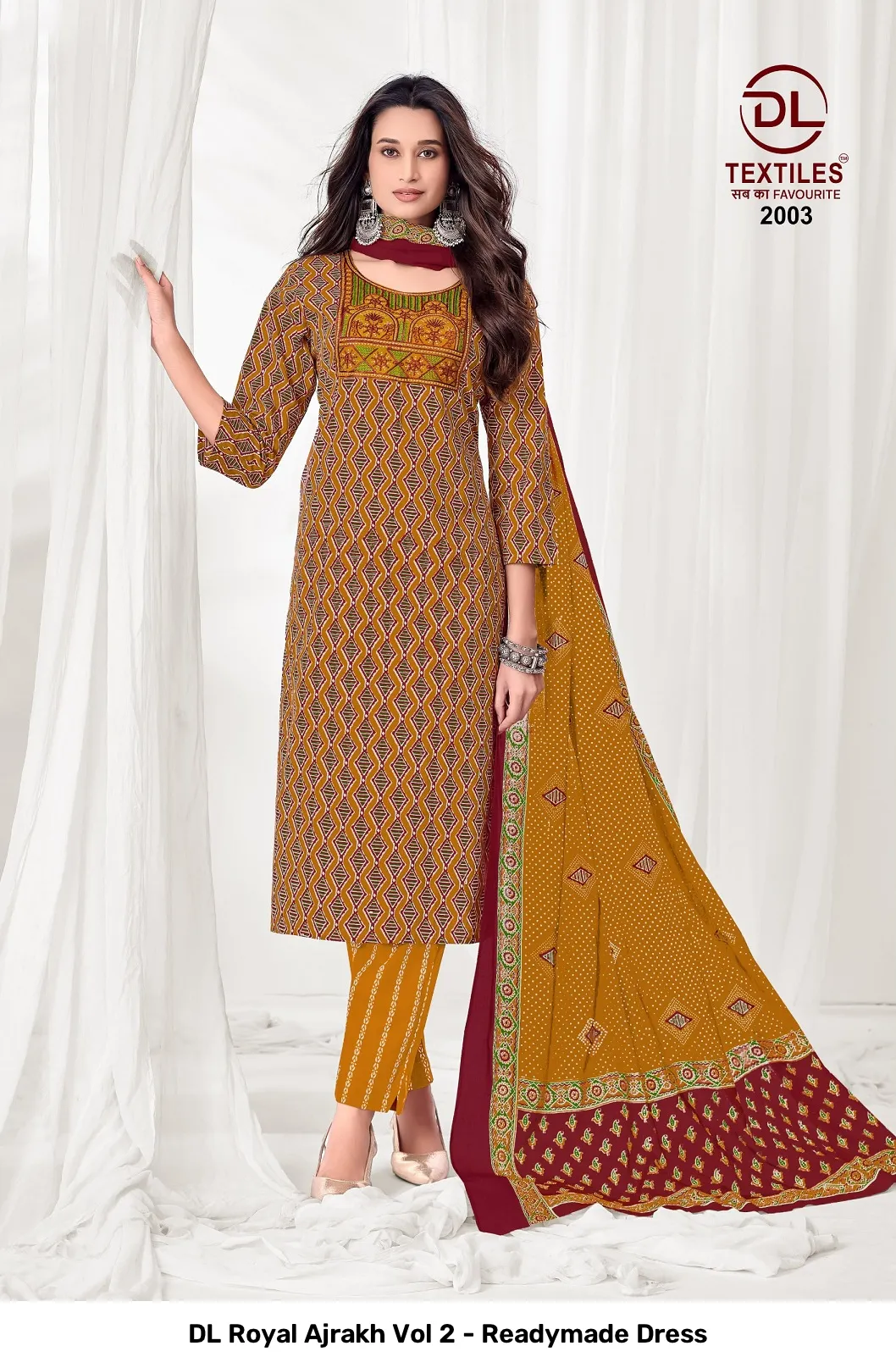 DL Royal Ajrakh Vol 2 - Readymade Dress - Image 8
